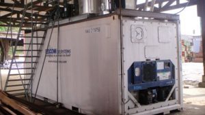 Containerized flake ice plant