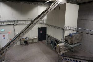 Tube ice plant storage